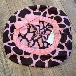 NWT OshKosh brown/pink beret